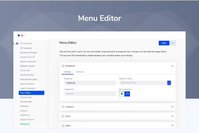 Buy Software Apps WP Adminify Lifetime Deal content 3