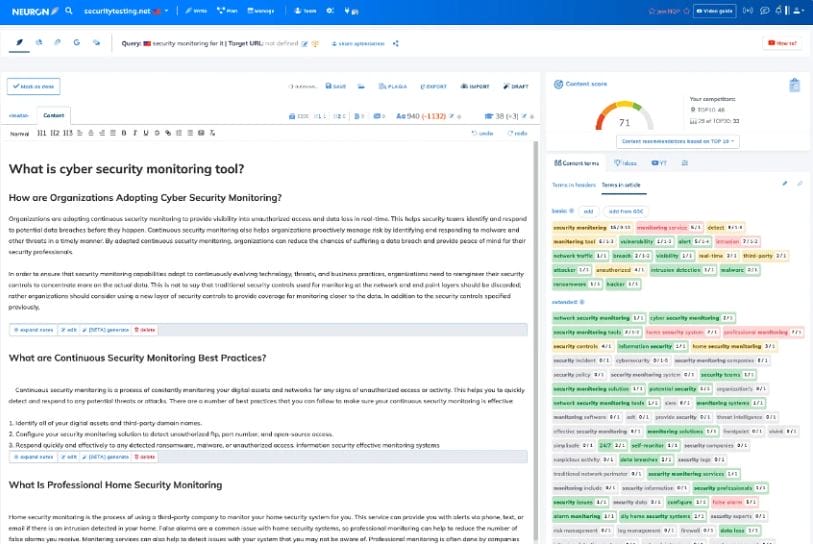 Buy Software Apps NeuronWriter Lifetime Deal content 3