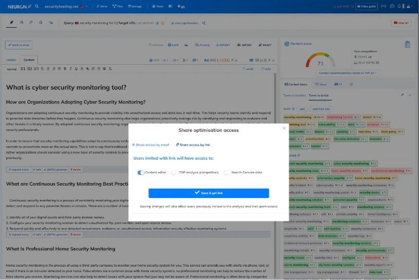 Buy Software Apps NeuronWriter Lifetime Deal content 4