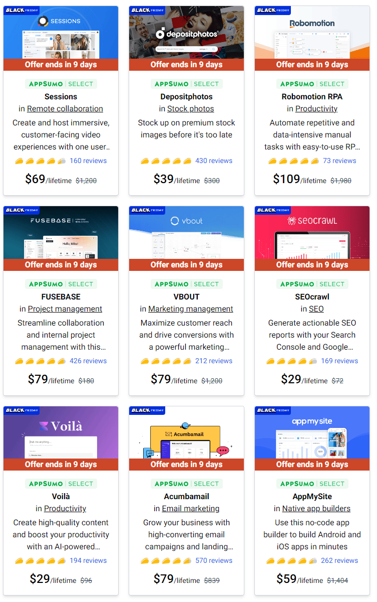 Online Hosting Solutions Black Friday Lifetime Deals 2023 list 1