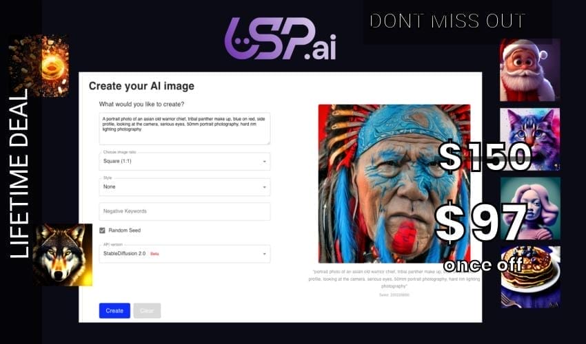 USP.ai - AI Image Generator Lifetime Deal for $97