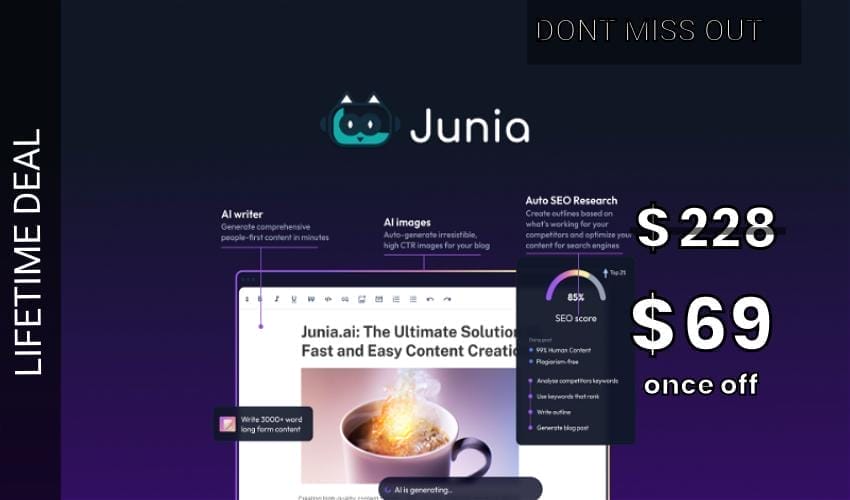 Junia AI Lifetime Deal for $69
