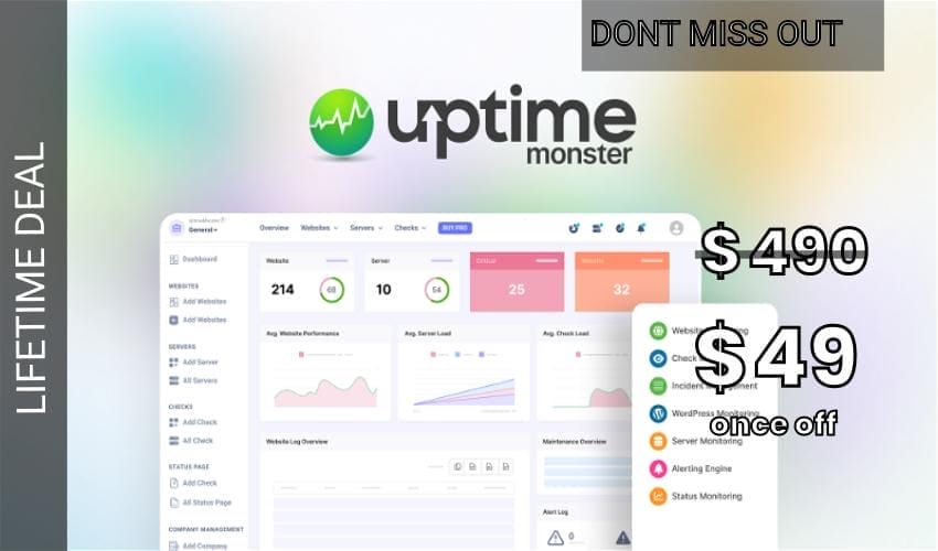 UptimeMonster Lifetime Deal for $49