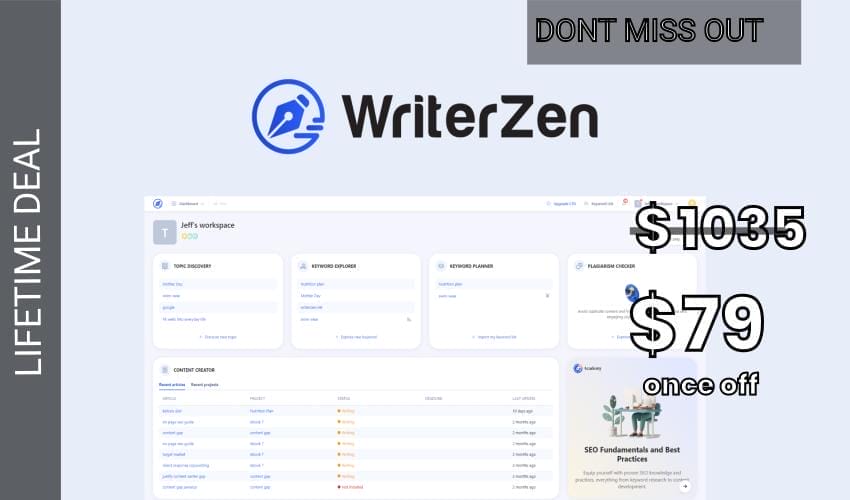 WriterZen Lifetime Deal for $79