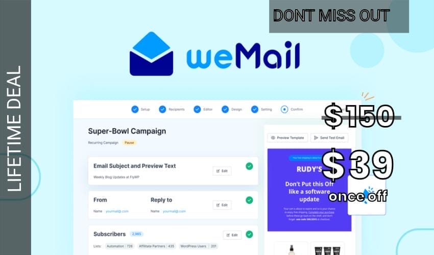 weMail Lifetime Deal for $39